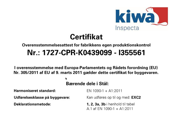 kiwa certifikat