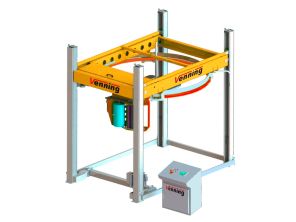 Venning folieomvikler, til omvikling af paller med stenprodukter.